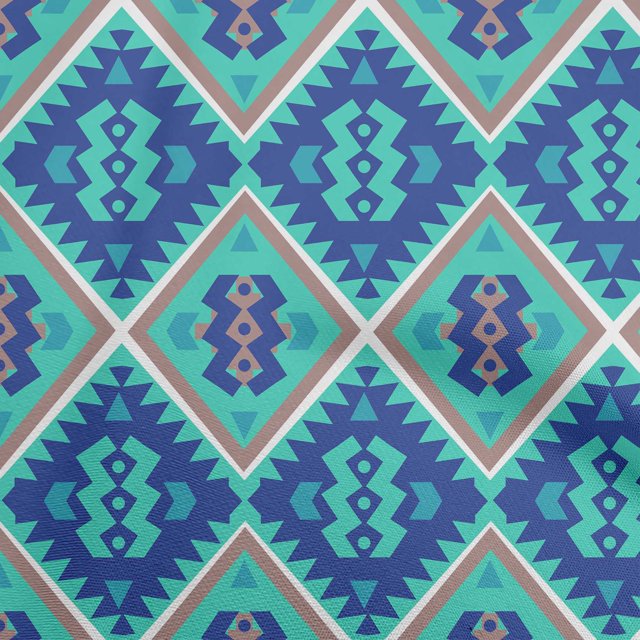 oneOone Viscose Chiffon Turquoise Blue Fabric Tribal Sewing Craft Projects Fabric Prints By Yard 42 Inch Wide