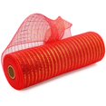 thumbnail image 2 of Deco Mesh for Wreath Red Poly Mesh Ribbon with Metallic Foil 10 Inch X 30 Feet Each Roll for Wreaths, Swags Bows Wrapping and Decorating Projects, 2 of 3