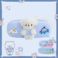 thumbnail image 3 of CAROOTU Cartoon Pencil Case with Compartment 3D Bear Design Stationery Storage Bag Back To School Gift for, 3 of 7
