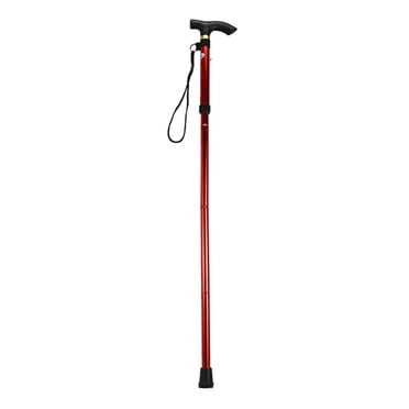 Amdohai Aluminium Alloy Folding Cane Portable Hand Walking Stick Trekking Hiking Sticks Non-slip 4 Section Adjustable Canes with Comfortable Handl