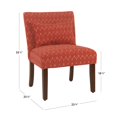 thumbnail image 3 of HomePop Transitional Fabric Parker Accent Chair with Pillow in Orange, 3 of 11