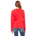 thumbnail image 2 of Bella Canvas Womens Jersey Long Sleeve Tee, XL, Red, 2 of 3