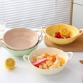 thumbnail image 2 of ruzhgo Matte Two Ear Salad Bowl Irregular Ceramic Serving Plate Simple Style Heat-resistant Air Fryer Food Container Tableware Beige, 2 of 9