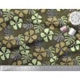 thumbnail image 3 of Soimoi Poly Georgette Tissu Floral & Monstera Feuilles Tissu Imprimé 1 Yard 52 Inch Wide, 3 of 3