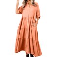 thumbnail image 1 of Gspmoly Robes d'Été pour Femmes, Robe d'Été Décontractée pour Femmes à Col Rond, Unie, Sans Manches, Longue, Robes de Vacances pour Femmes Économies, 1 of 5