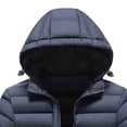 thumbnail image 3 of hoksml Men's Down Fill Winter Jacket Detachable Hooded Zip Up Coat with Zippered Pockets for Cold Weather, 3 of 5
