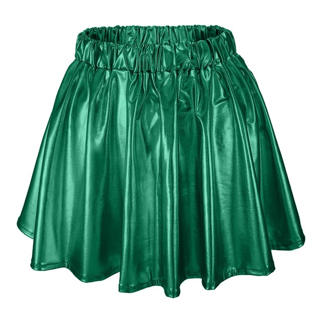 B91xZ Jupes Midi Plissées pour Femmes Jupe Patineuse Évasée Extensible Mini, Vert S