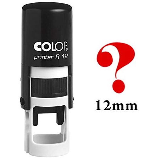 QUESTION MARK Tampon en Caoutchouc Mini à Encrage Automatique Colop Rond Décoratif pour Enseignants 12 mm