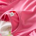 thumbnail image 3 of LOVZFMLL Girl' Summer Short Sleeve Ruffled Round Neck Lace Embroidery Dress Princess Bow Skirt, 3 of 3