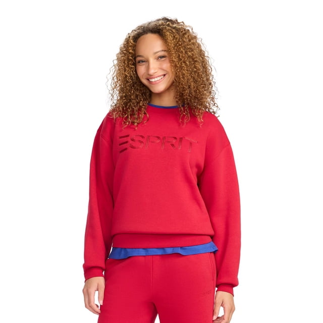 Molletonné à col rond Esprit pour Femmes, Tailles S-XXL