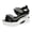 Noir, variante sur Sandales de Sport de Randonnée pour Femmes Légères et Confortables à Bout Ouvert Chaussures de Marche Antidérapantes Rehaussantes Espadrilles de Plage Noires Taille 6