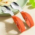 thumbnail image 4 of Stainless Steel Training Spoon and Fork Set for Toddlers Learning Self Feeding, 4 of 6