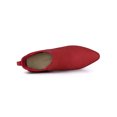 thumbnail image 4 of BLISSFUL STEP Women's Boots Pointed Toe Block Heel Chelsea Ankle Boots Red 5.5, 4 of 8