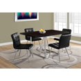 thumbnail image 1 of Monarch Specialties I 1064 Dining Table, 60" Rectangular, Kitchen, Dining Room, Metal, Laminate, Brown, Chrome, Contemporary, Modern, 1 of 5