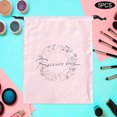 thumbnail image 2 of VIFERR Storage Bag 5Pcs Dust?Proof Polyester Drawstring Bag Jewelry Underwear Cosmetics Storage Bags Pink, 2 of 7
