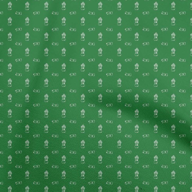 oneOone Polyester Spandex Green Fabric Cactus Sewing Craft Projects Fabric Prints By Yard 56 Inch Wide
