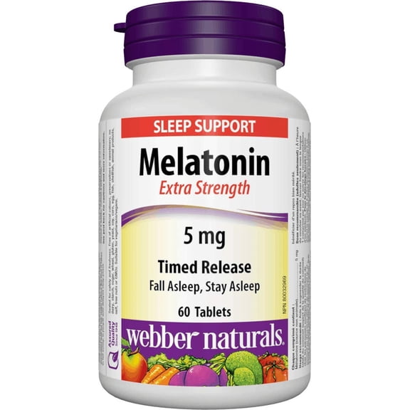 Webber Naturals Mélatonine Ultra-Fort, Dissolution Rapide, 5 mg