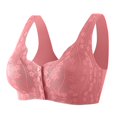 thumbnail image 1 of HBFAGFB Padded Bras for Women Front Button Built-In Bra Breathable Comfortable Underwear Watermelon Red Size L, 1 of 5