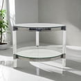 thumbnail image 2 of Funke Side Table in Silver with tempered glass, acrylic, and steel, 2 of 3