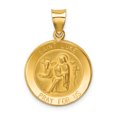 thumbnail image 1 of 14K Or Jaune Poli and Satin St. Pendentif Médaille Luke, 1 of 2
