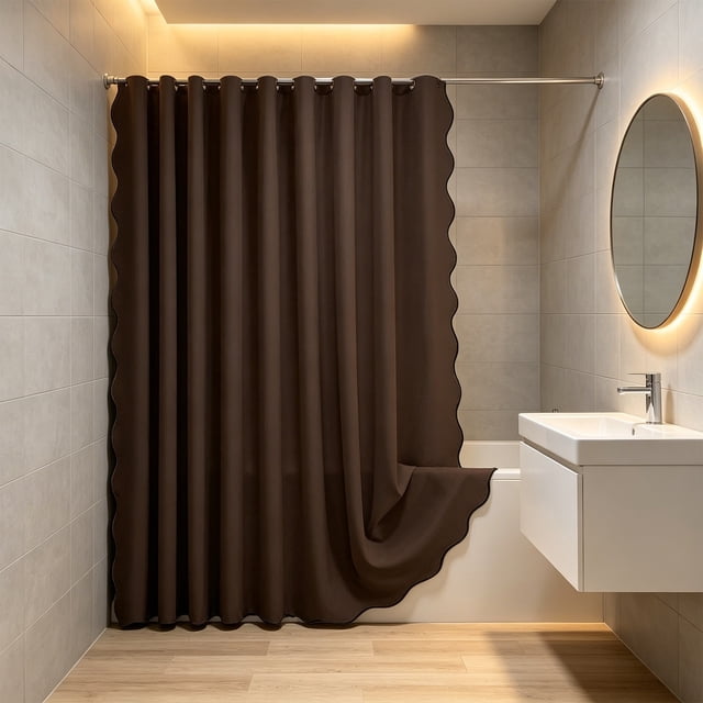 Large Waterproof Polyester Shower Curtain with Rustproof Grommets, 70.87x78 inches, Multiple Colors, Easy to Install and Clean