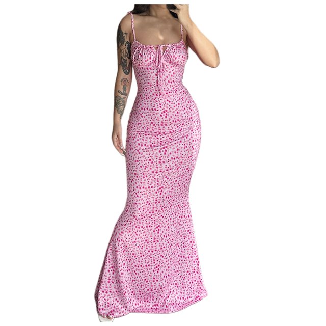 Robes d'Été 2025 pour Femmes Robes de Soirée pour l'Automne Tendance Bohème à Imprimé Floral Femme Habillée Col Rond Sans Manches