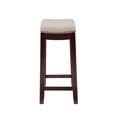 thumbnail image 4 of Linon Hampton 25" Wood Counter Stool in Dark Walnut Brown, 4 of 14