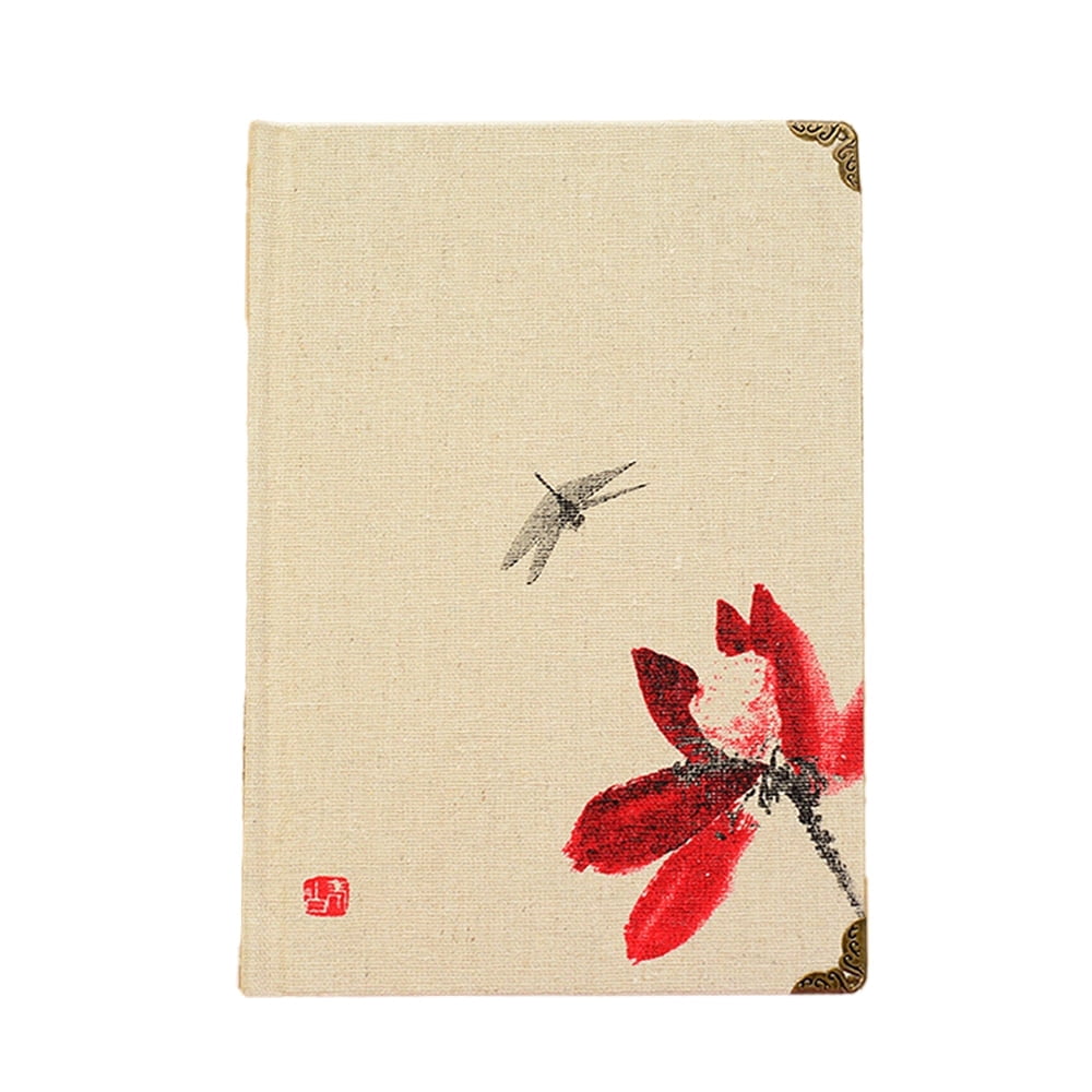 SNNROO Linen Cloth Notebook  Hardcover Notebook with Blank Ruled Paper  Diary  Composition Notebook Style Style 4; ;