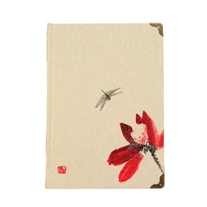 SNNROO Linen Cloth Notebook  Hardcover Notebook with Blank Ruled Paper  Diary  Composition Notebook Style Style 4; ;