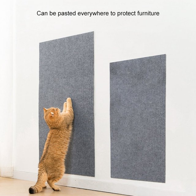 CHOK Cat Scratcher Self-Adhesive Wear-Resistant Cat Scratching Pad Cat Wall Climbing Scratch Mat Furniture Couch Protection