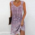 thumbnail image 2 of Penkiiy Robes pour Femmes 2024 Imprimé Marbre Col Rond Décontracté Sans Manches Robe à Bretelles Robe d'Été Babycon Sortie Décontractée Robes de Fête S Rose, 2 of 5