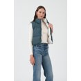 thumbnail image 3 of Blu Pepper Women's Reversible Zip Up Cropped Puffer Vest, 3 of 4