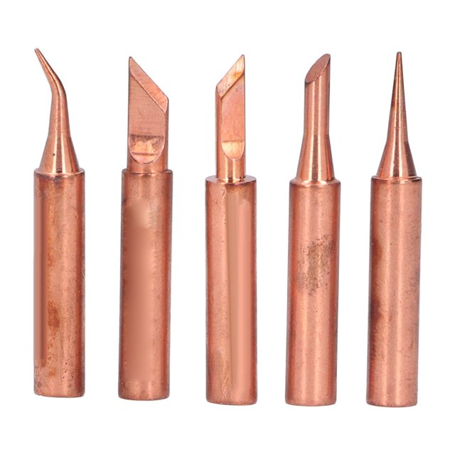 Pointe de Fer à Souder, Tête de Soudure en Cuivre 5Pcs 100-500 Degrés Celsius pour Réparation
