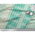 thumbnail image 3 of Soimoi Green Cotton Cambric Fabric Square & Triangle Geometric Fabric Prints By Yard 58 Inch Wide, 3 of 3
