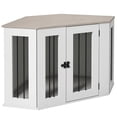thumbnail image 1 of PawHut Dog Crate Furniture, 41 Inch Corner Design with Cushion for M Dogs, 1 of 10