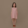 thumbnail image 3 of Été Nouveau Rétro Enfants Fille Robe Enfants Coton Casual Manches Robes Mode Plaid Vêtements pour Enfants, 3 of 6