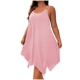 thumbnail image 2 of Ounisa Robe Camisole Midi Fluide Sans Manches à Encolure Dégagée et Ourlet Asymétrique pour Femme Grande Taille, 2 of 8
