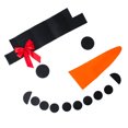 thumbnail image 1 of DIY Christmas Bowknot Hat Snowman Sticker Decoration Outdoor Shutter Doors Gate Dress Up Decals Kit Ornament, 1 of 6