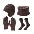 thumbnail image 1 of tamizeot Windproof Velvet Warm Knitted Hat Set Reliable Companion In Cold Available In Multiple Colors brown, 1 of 6