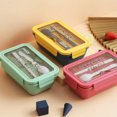 thumbnail image 1 of Bento Boxes 1100 ML Bento Lunch Box For Kids Childrens With Spoon & Fork - Durable Perfect Size for On-the-Go Meal, 1 of 9