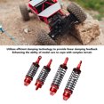 thumbnail image 4 of 2 Pairs RC Shock Absorbers, RC Car Shock Damper, Aluminum Alloy Front Rear Shocks Fit for 1/10 Scale RC Crawler, 4 of 7