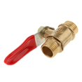 thumbnail image 4 of mmirethe Divers Type Robinet à Boisseau Sphérique Fileté en Laiton MM 12mm Rouge 1Set, 4 of 6