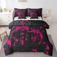 thumbnail image 1 of YST Ensemble de Douillette pour Gamer, Cubes Futuristes Abstraits Modernes Rose Vif 7 Pcs, Format Simple, 1 of 4