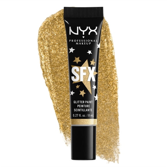 NYX PROFESSIONAL MAKEUP, SFX Glitter Face & Eye Paint, Halloween Limited Edition, Lightweight & buildable formula - BROOMSTICK BADDIE
