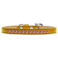thumbnail image 1 of Bright Pink Crystal Size 10 Gold Puppy Ice Cream Collar, 1 of 1