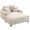 Beige, variant on HOMCOM 60" Chaise Lounge Chair Indoor, Oversized Upholstered Sofa Bed, Grey