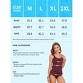 thumbnail image 2 of Charmo Side Drawstring Swim Tops for Womens Ribbed Tankini Tops Padded Bikini Tops(No Bottoms), 2 of 4