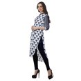 thumbnail image 4 of Moomaya Kurti Indienne Imprimée Tunique en Coton pour Femme Col Mandarin Kurta Longueur Genou, 4 of 6