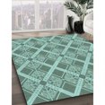 thumbnail image 3 of Ahgly Company Machine Washable Indoor Rectangle Transitional Tiffany Blue Area Rugs, 5' x 8', 3 of 7
