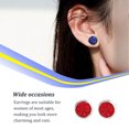 thumbnail image 5 of Baohd Round Earrings Eye-catching Eardrops Fine Electroplating Rhinestone Inlay Ear Studs Gorgeous Gift for Birthday Party Wedding Red, 5 of 5